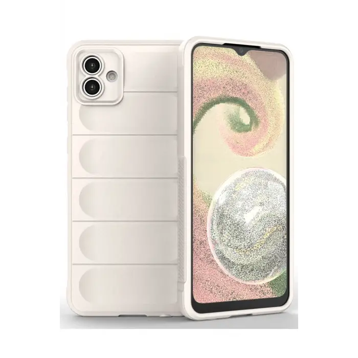 Lopard Samsung Galaxy A04 Kılıf Optimum Silikon - Krem