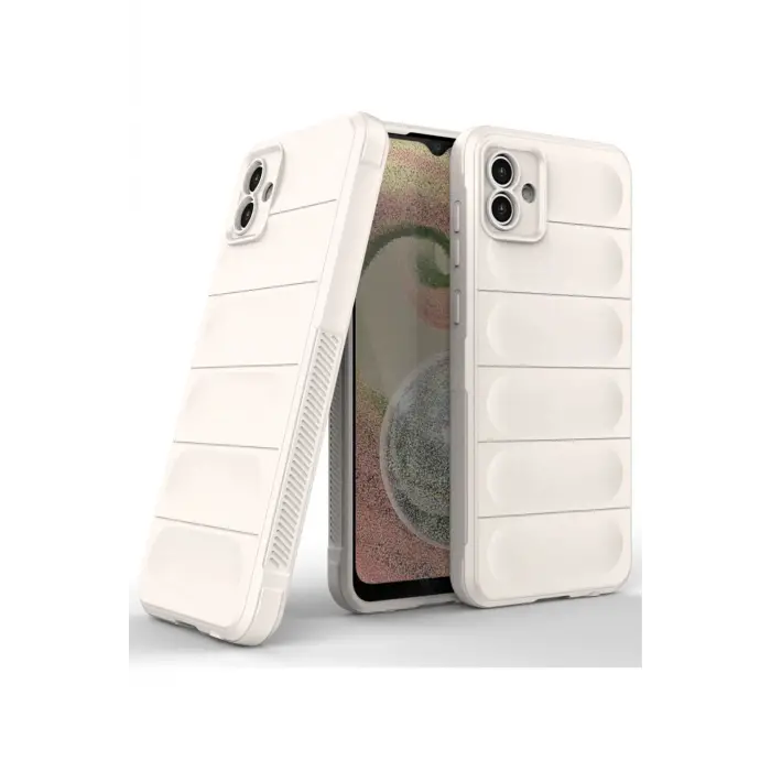 Lopard Samsung Galaxy A04 Kılıf Optimum Silikon - Krem