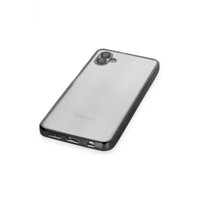 Lopard Samsung Galaxy A04 Kılıf Razer Lensli Silikon - Siyah