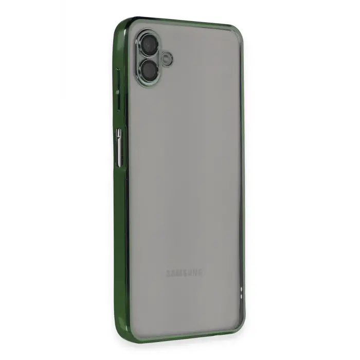Lopard Samsung Galaxy A04 Kılıf Razer Lensli Silikon - Yeşil