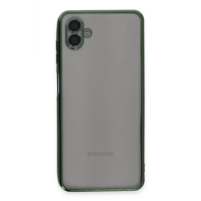 Lopard Samsung Galaxy A04 Kılıf Razer Lensli Silikon - Yeşil