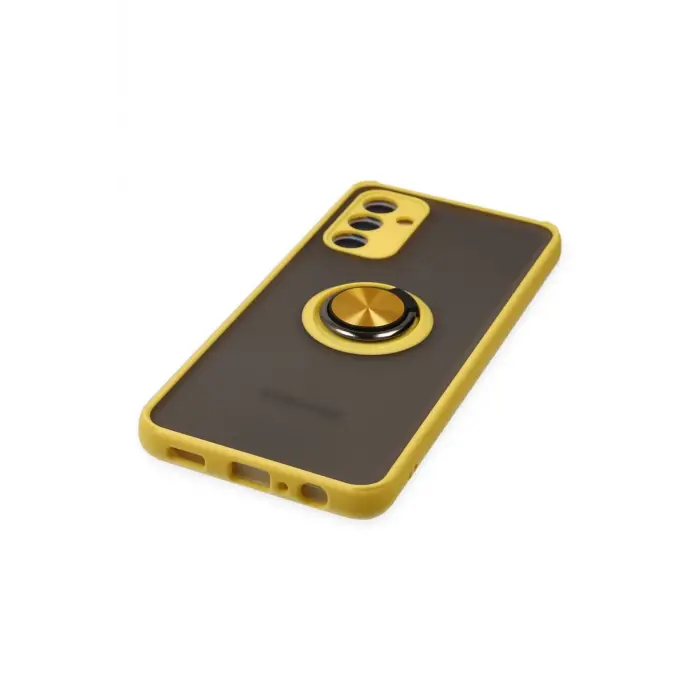 Lopard Samsung Galaxy A04s Kılıf Montreal Yüzüklü Silikon Kapak - Sarı