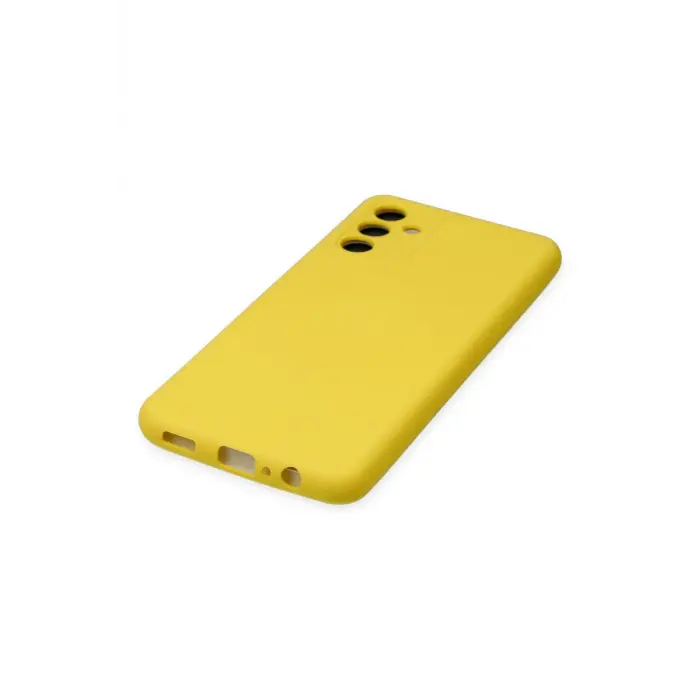 Lopard Samsung Galaxy A04s Kılıf Nano İçi Kadife Silikon - Sarı