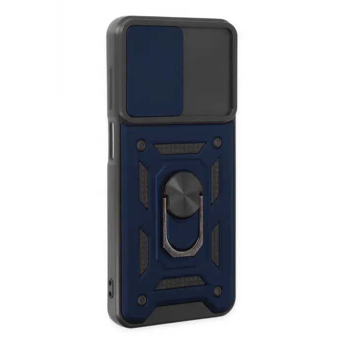 Lopard Samsung Galaxy A04s Kılıf Pars Lens Yüzüklü Silikon - Lacivert