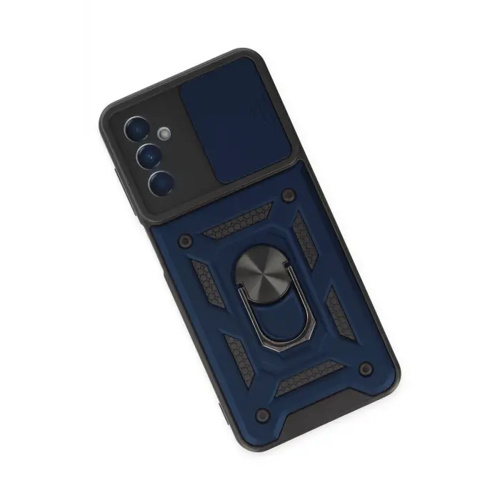 Lopard Samsung Galaxy A04s Kılıf Pars Lens Yüzüklü Silikon - Lacivert