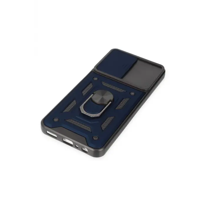 Lopard Samsung Galaxy A04s Kılıf Pars Lens Yüzüklü Silikon - Lacivert