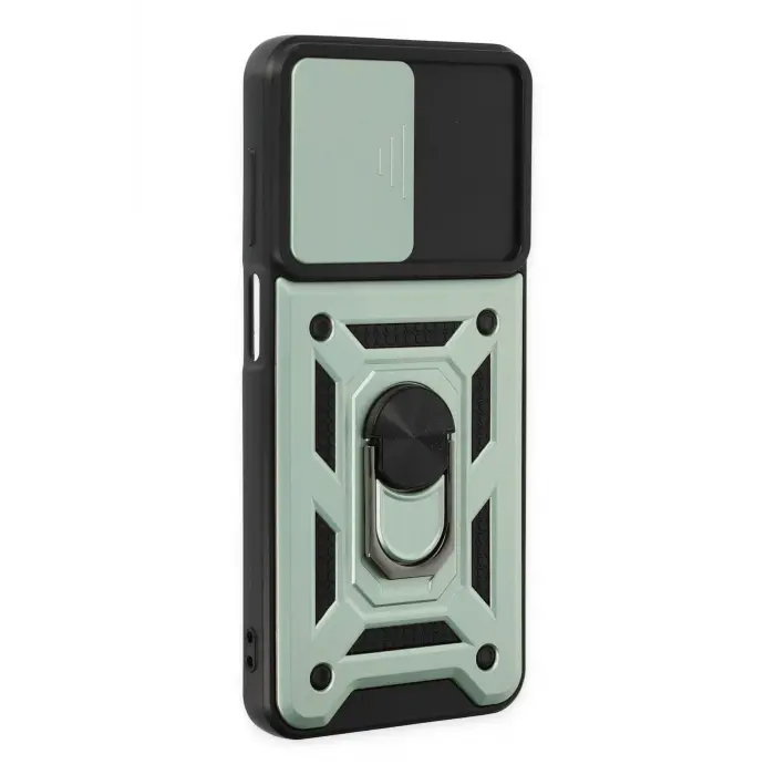 Lopard Samsung Galaxy A04s Kılıf Pars Lens Yüzüklü Silikon - Yeşil