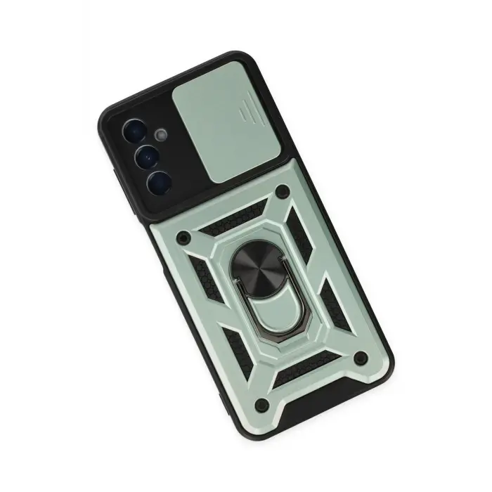 Lopard Samsung Galaxy A04s Kılıf Pars Lens Yüzüklü Silikon - Yeşil