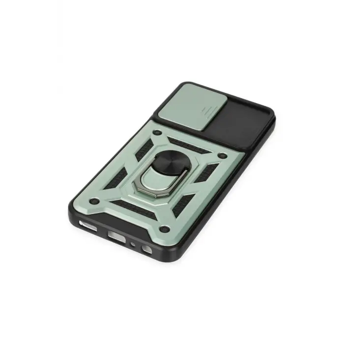 Lopard Samsung Galaxy A04s Kılıf Pars Lens Yüzüklü Silikon - Yeşil