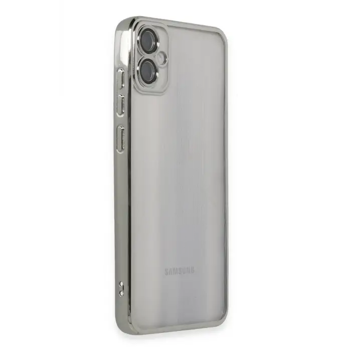 Lopard Samsung Galaxy A05 Kılıf Razer Lensli Silikon - Gümüş