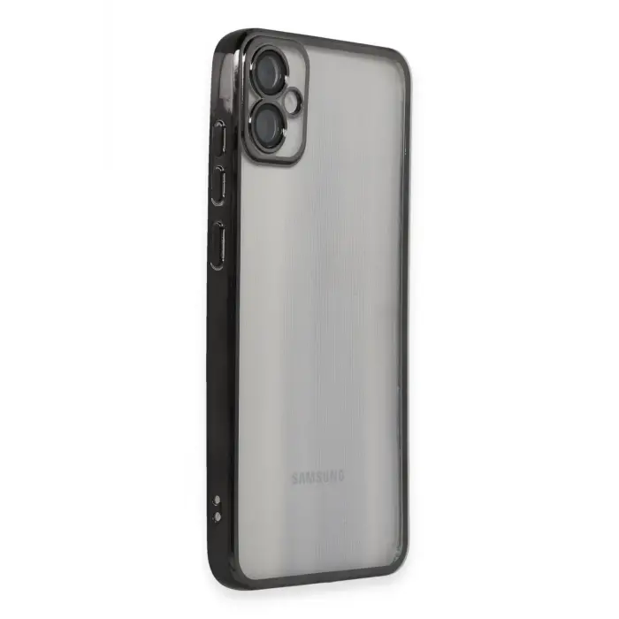 Lopard Samsung Galaxy A05 Kılıf Razer Lensli Silikon - Siyah
