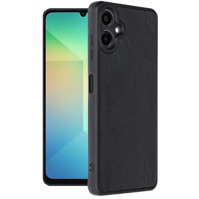 Lopard Samsung Galaxy A06 Kılıf Aras Deri Kapak - Siyah