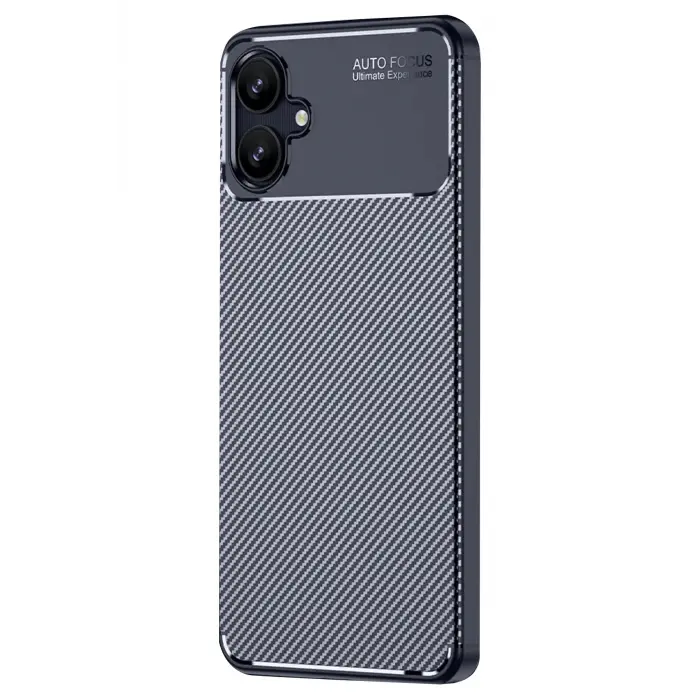 Lopard Samsung Galaxy A06 Kılıf Auto Focus Karbon Kapak - Lacivert