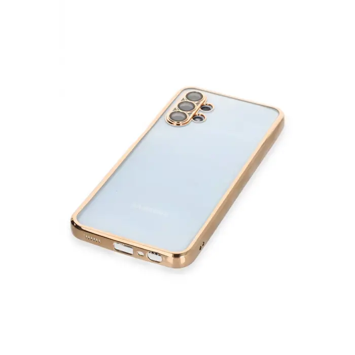 Lopard Samsung Galaxy A13 4g Kılıf Razer Lensli Silikon - Gold