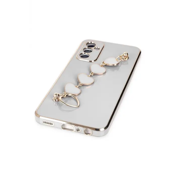 Lopard Samsung Galaxy A14 4g Kılıf Esila Silikon - Beyaz