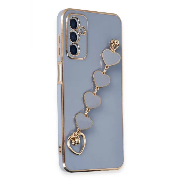 Lopard Samsung Galaxy A14 4g Kılıf Esila Silikon - Gri