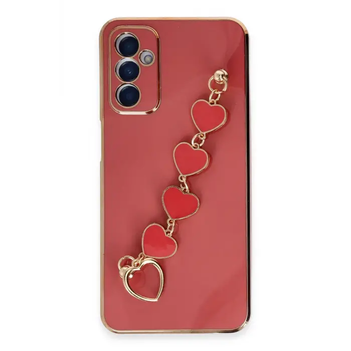 Lopard Samsung Galaxy A14 4g Kılıf Esila Silikon - Kırmızı