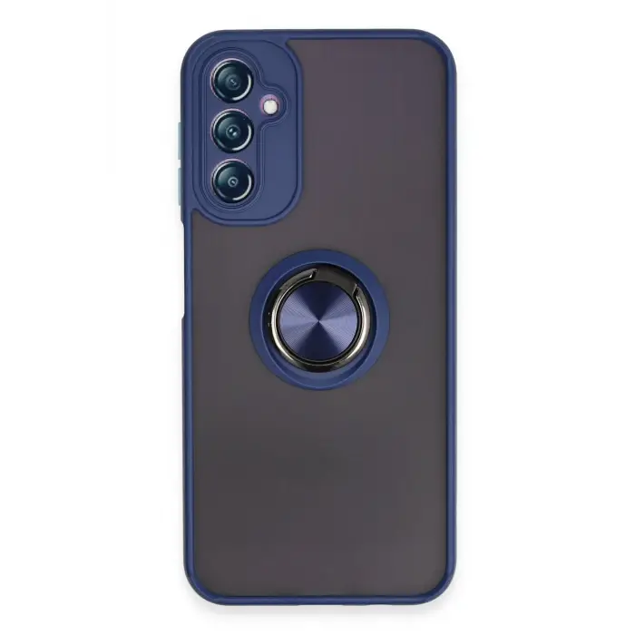 Lopard Samsung Galaxy A14 4g Kılıf Montreal Yüzüklü Silikon Kapak - Lacivert