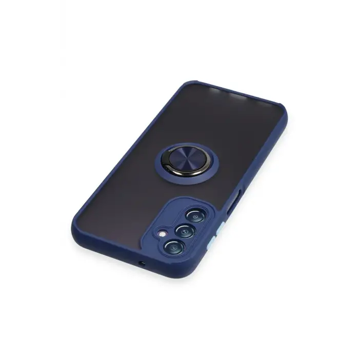 Lopard Samsung Galaxy A14 4g Kılıf Montreal Yüzüklü Silikon Kapak - Lacivert