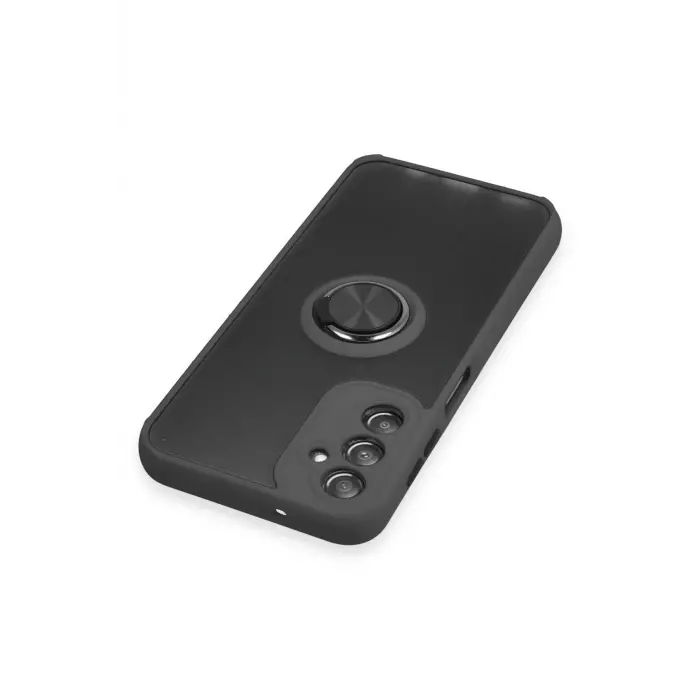 Lopard Samsung Galaxy A14 4g Kılıf Montreal Yüzüklü Silikon Kapak - Siyah