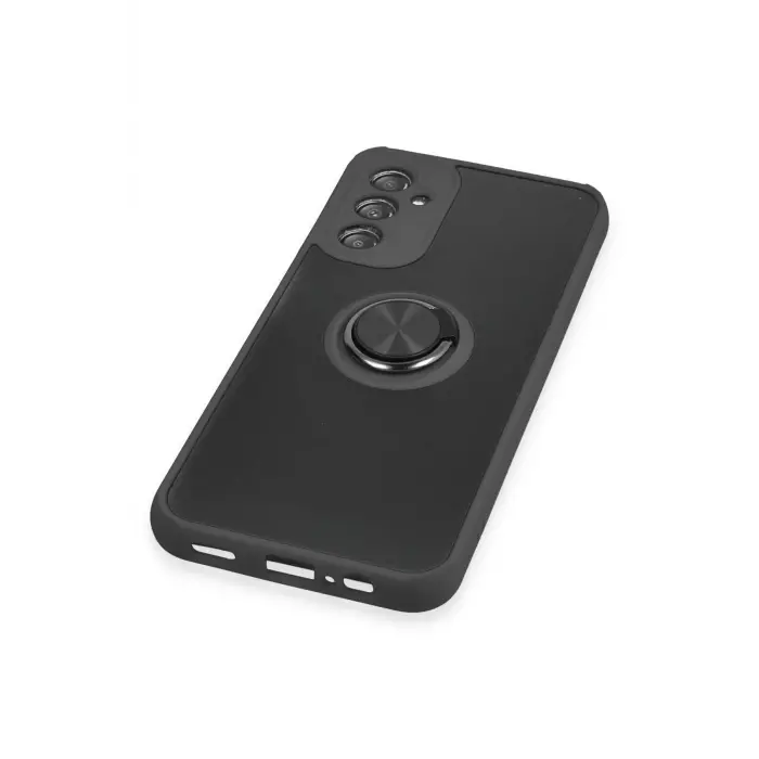 Lopard Samsung Galaxy A14 4g Kılıf Montreal Yüzüklü Silikon Kapak - Siyah