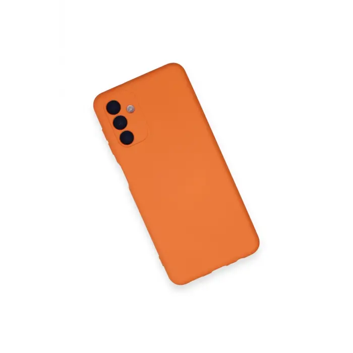 Lopard Samsung Galaxy A14 4g Kılıf Nano İçi Kadife Silikon - Turuncu