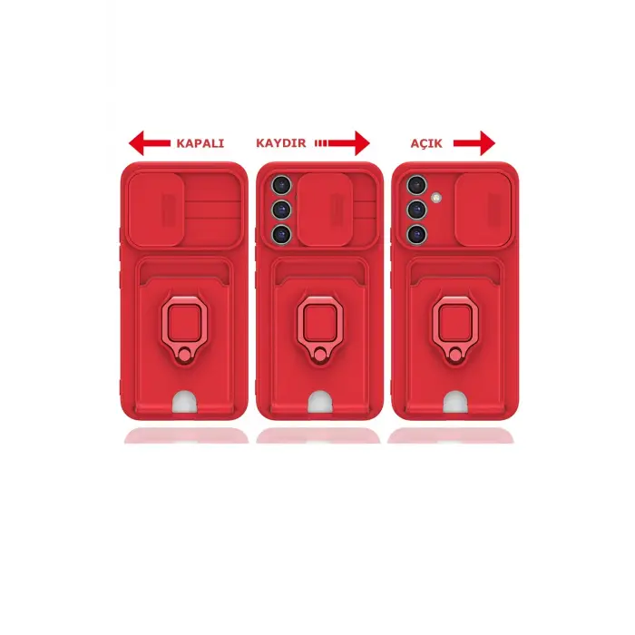 Lopard Samsung Galaxy A14 4g Kılıf Zuma Kartvizitli Yüzüklü Silikon - Siyah