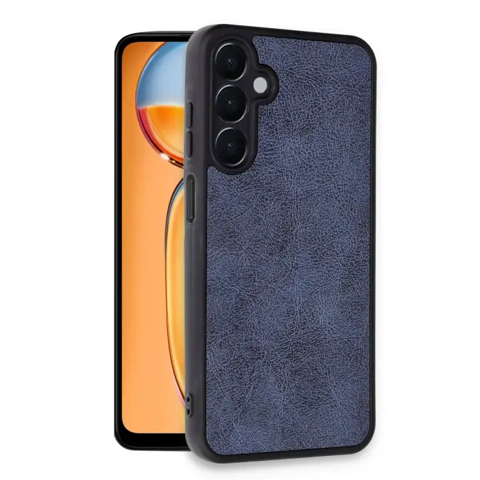 Lopard Samsung Galaxy A15 4g Kılıf Aras Deri Kapak - Lacivert