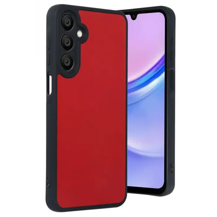 Lopard Samsung Galaxy A16 5g Kılıf Aras Deri Kapak - Kırmızı