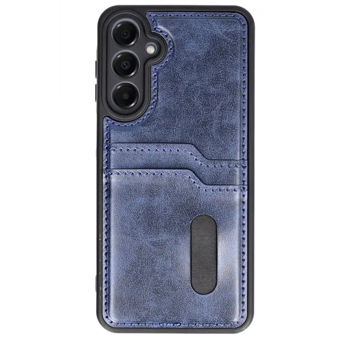 Lopard Samsung Galaxy A16 5g Kılıf Sara Kartvizitli Deri Kılıf - Lacivert