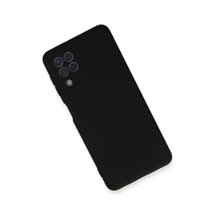 Lopard Samsung Galaxy A22 Kılıf Nano İçi Kadife Silikon - Siyah