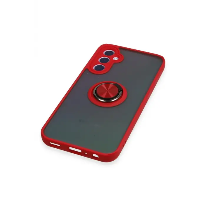 Lopard Samsung Galaxy A24 4g Kılıf Montreal Yüzüklü Silikon Kapak - Kırmızı