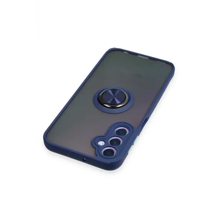 Lopard Samsung Galaxy A24 4g Kılıf Montreal Yüzüklü Silikon Kapak - Lacivert