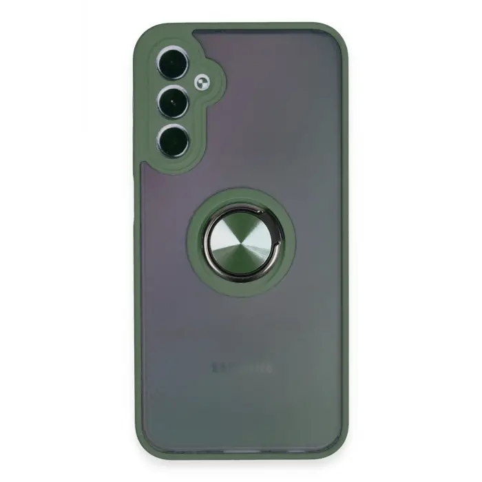 Lopard Samsung Galaxy A24 4g Kılıf Montreal Yüzüklü Silikon Kapak - Yeşil