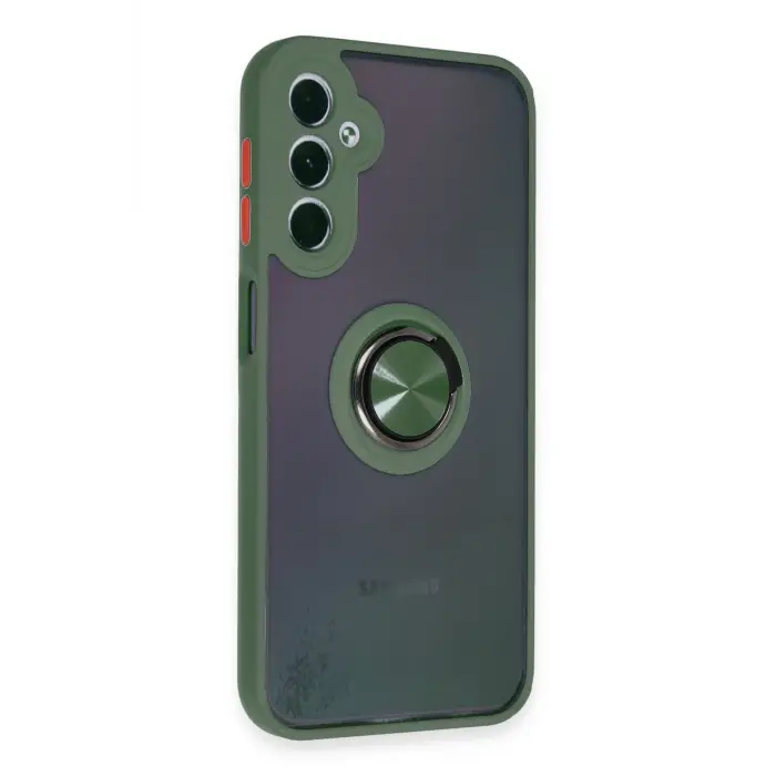 Lopard Samsung Galaxy A24 4g Kılıf Montreal Yüzüklü Silikon Kapak - Yeşil