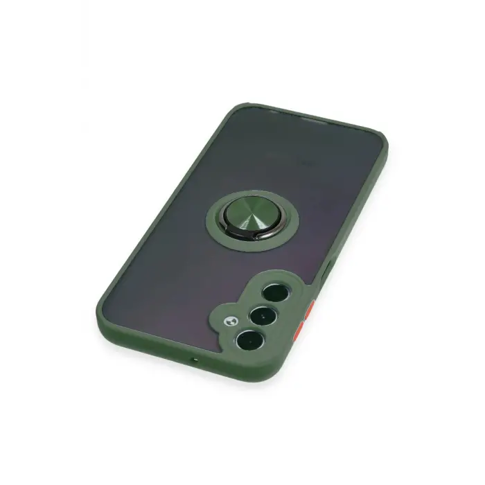 Lopard Samsung Galaxy A24 4g Kılıf Montreal Yüzüklü Silikon Kapak - Yeşil