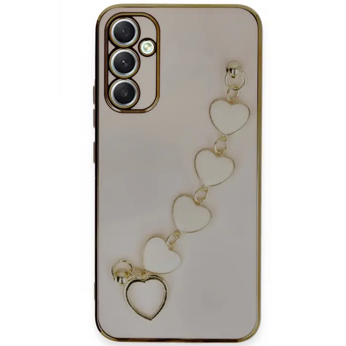 Lopard Samsung Galaxy A34 5g Kılıf Esila Silikon - Pudra