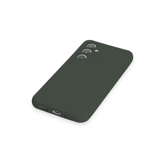 Lopard Samsung Galaxy A34 5g Kılıf Nano İçi Kadife Silikon - Koyu Yeşil