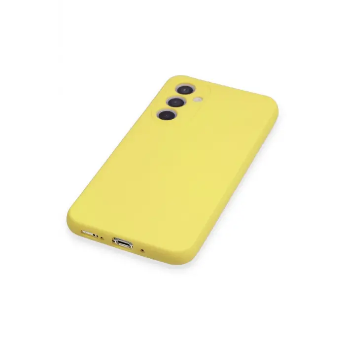 Lopard Samsung Galaxy A34 5g Kılıf Nano İçi Kadife Silikon - Sarı