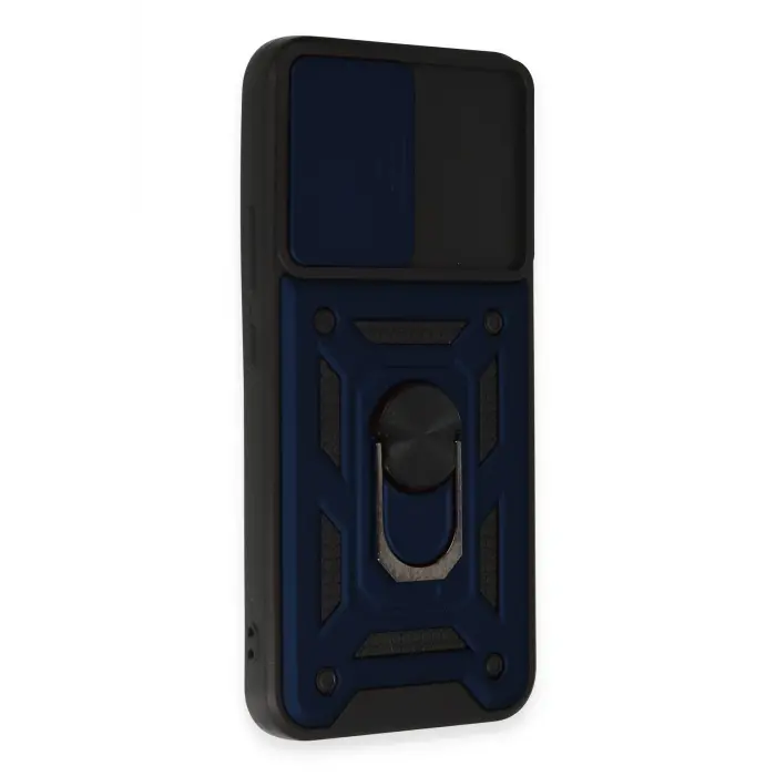 Lopard Samsung Galaxy A34 5g Kılıf Pars Lens Yüzüklü Silikon - Lacivert