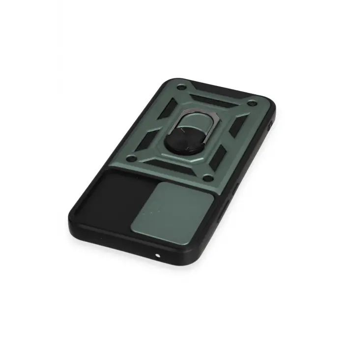 Lopard Samsung Galaxy A34 5g Kılıf Pars Lens Yüzüklü Silikon - Yeşil