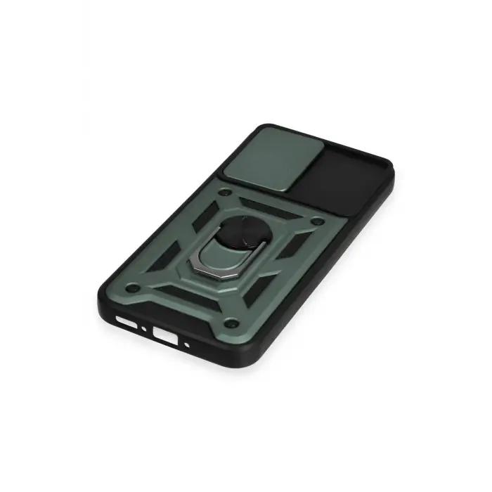 Lopard Samsung Galaxy A34 5g Kılıf Pars Lens Yüzüklü Silikon - Yeşil