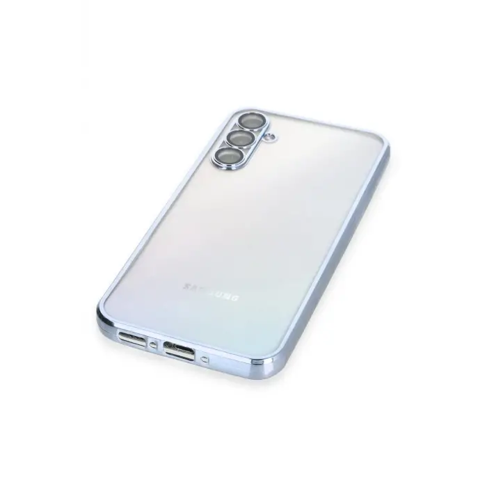 Lopard Samsung Galaxy A34 5g Kılıf Razer Lensli Silikon - Açık Mavi