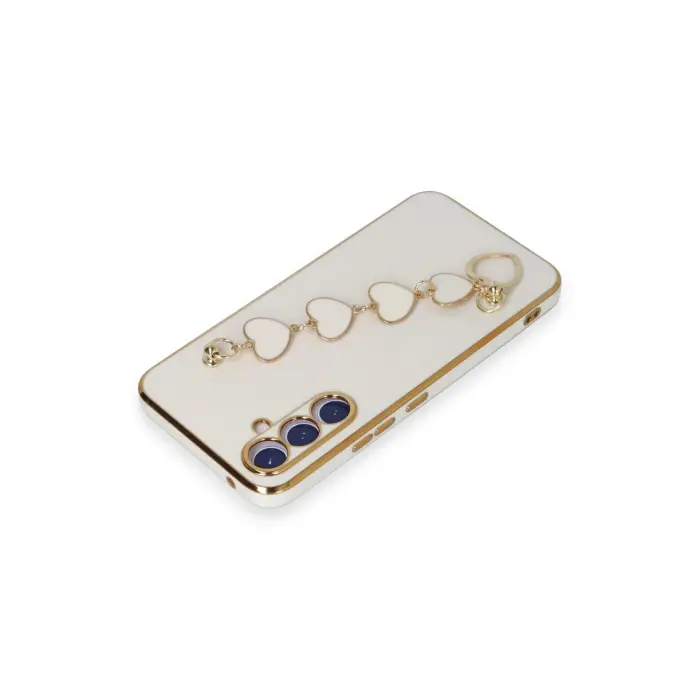 Lopard Samsung Galaxy A54 5g Kılıf Esila Silikon - Beyaz