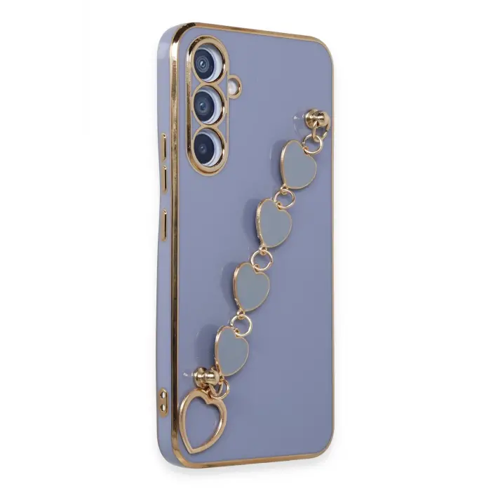 Lopard Samsung Galaxy A54 5g Kılıf Esila Silikon - Gri