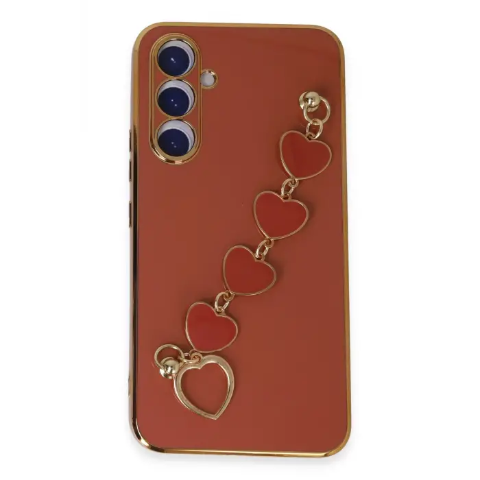 Lopard Samsung Galaxy A54 5g Kılıf Esila Silikon - Kırmızı