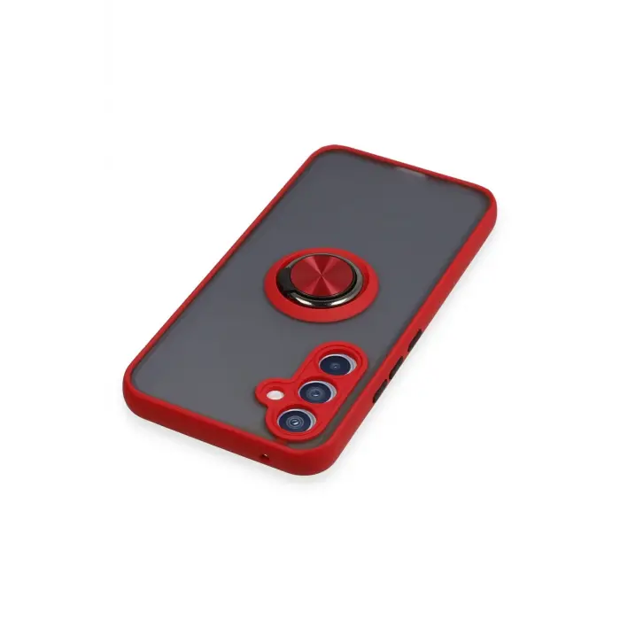 Lopard Samsung Galaxy A54 5g Kılıf Montreal Yüzüklü Silikon Kapak - Kırmızı