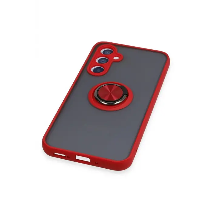 Lopard Samsung Galaxy A54 5g Kılıf Montreal Yüzüklü Silikon Kapak - Kırmızı