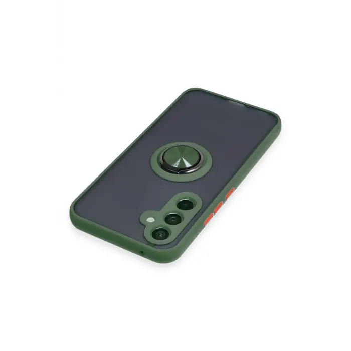 Lopard Samsung Galaxy A54 5g Kılıf Montreal Yüzüklü Silikon Kapak - Yeşil