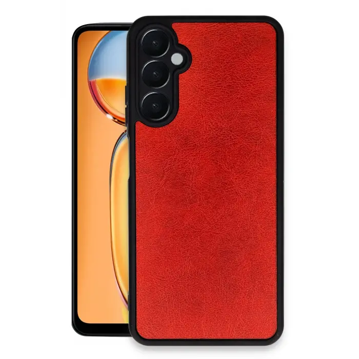 Lopard Samsung Galaxy A55 5g Kılıf Aras Deri Kapak - Kırmızı